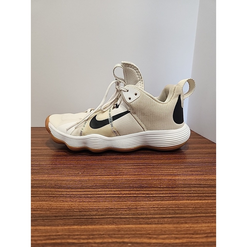 Nike React Hyperset Volleyball Shoes Mens 7.5 Women's 9 White/Black Just Do It - Picture 7 of 11